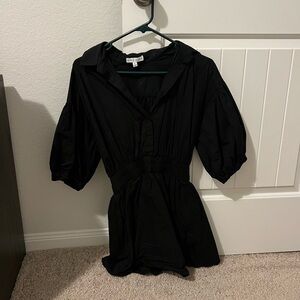 Black Puff Sleeve Dress